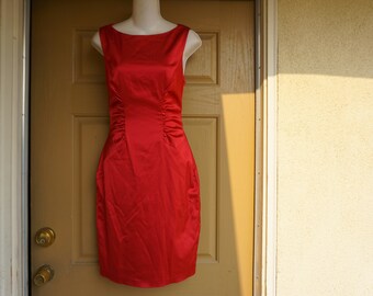 long tight red dress