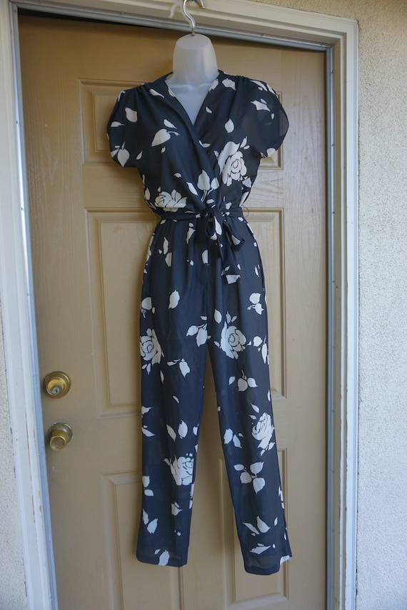 Vintage Romper Playsuit Jumper coveralls Womens  S