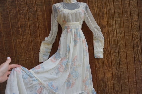 Gunne sax size 13 large prairie lace maxi dress - image 1