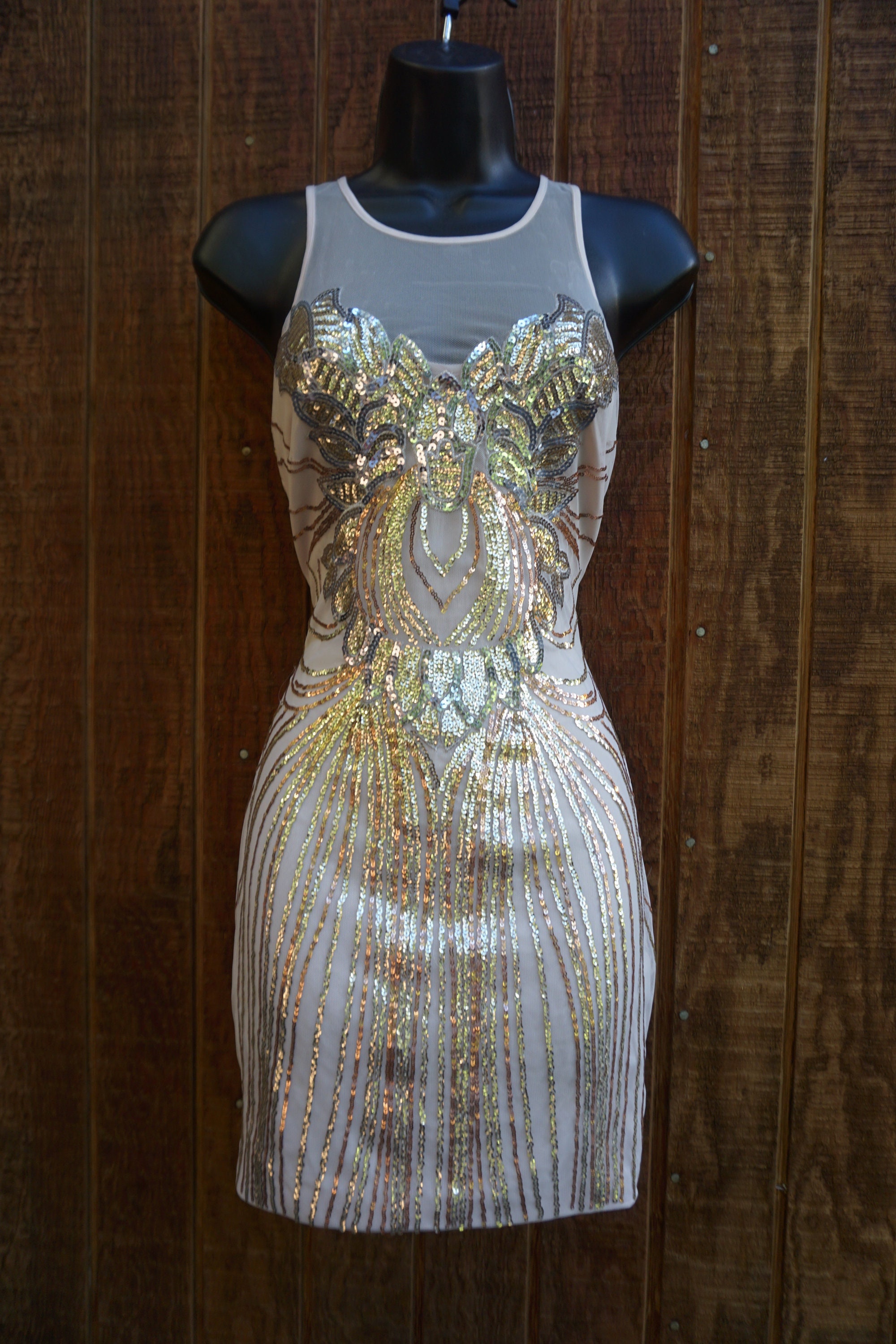 bebe sequined mini dress size XS