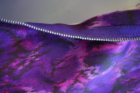 Cheongsam Asian inspired purple dress small or XS - image 9
