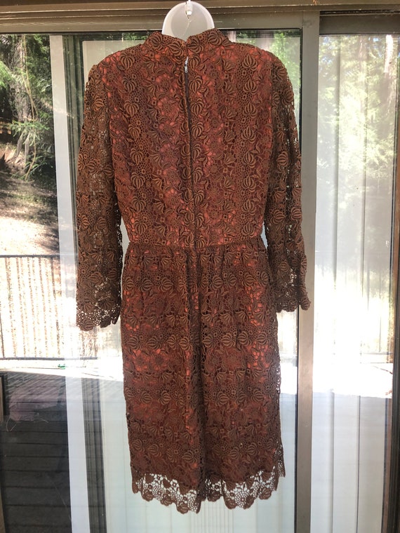 Carrie Couture heavy Vintage 1950s Large brown la… - image 7