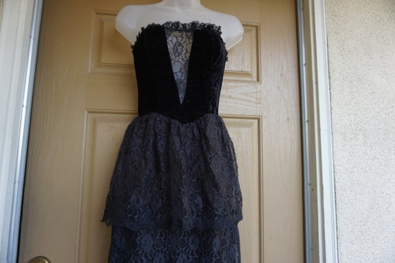 Gunne sax size 5 small  strapless party dress 80s… - image 3