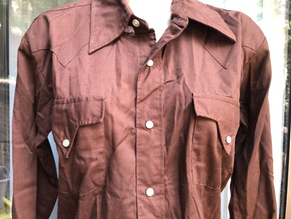 Vintage FENTON Small mens snap up collared shirt … - image 1