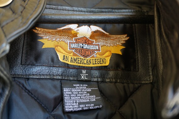 Harley Davidson Vintage Black Leather Motorcycle … - image 2