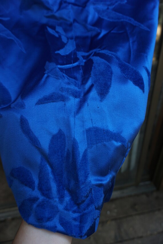 Vintage 1950s XXL blue dress 1950s mid century back m… Gem