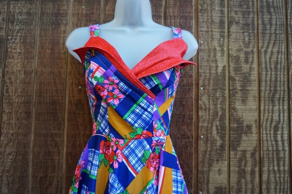 Vintage 1970s or 80s short sun dress 70s sundress - image 3