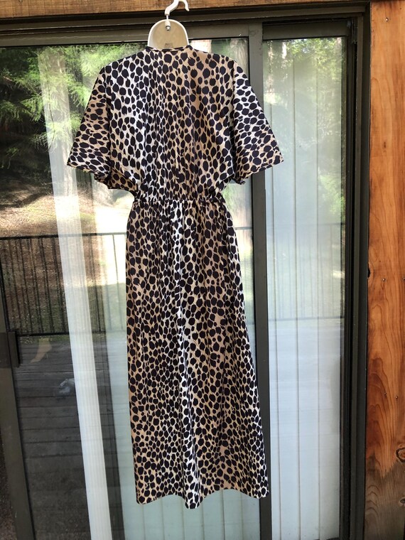 Small Granada drawstring zip up nightgown leopard… - image 6