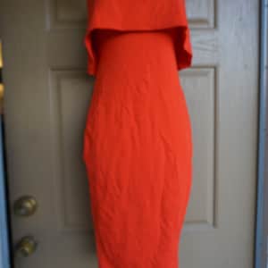 strapless open back dress Orange Strapless Mini Dress - Tube Dress
