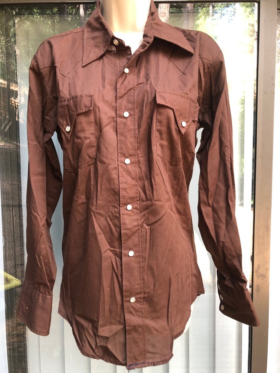 Vintage FENTON Small mens snap up collared shirt … - image 3