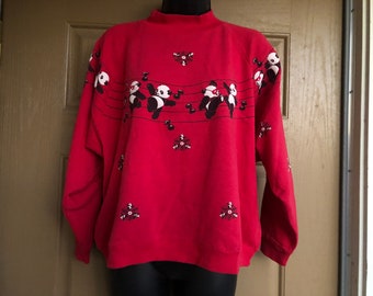 RARE Vintage 80s Puffy Pink Teddy Bear Sweatshirt - Spumoni - Etsy