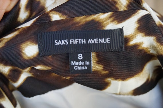Saks Fifth Avenue Cheetah Cat print dress Medium … - image 9