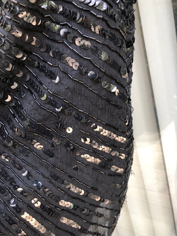 Damaged sequined sparkly gold and black dress par… - image 10