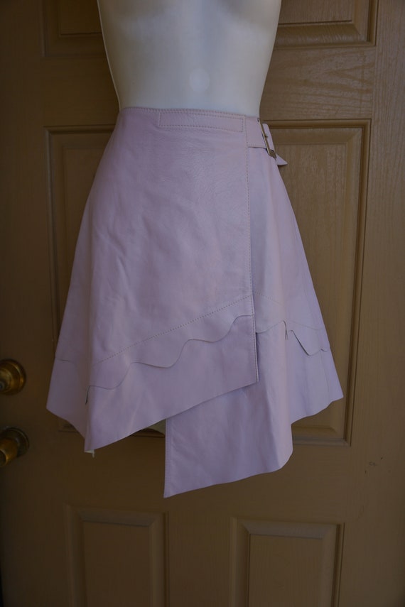 Pastel purple leather skirt size small