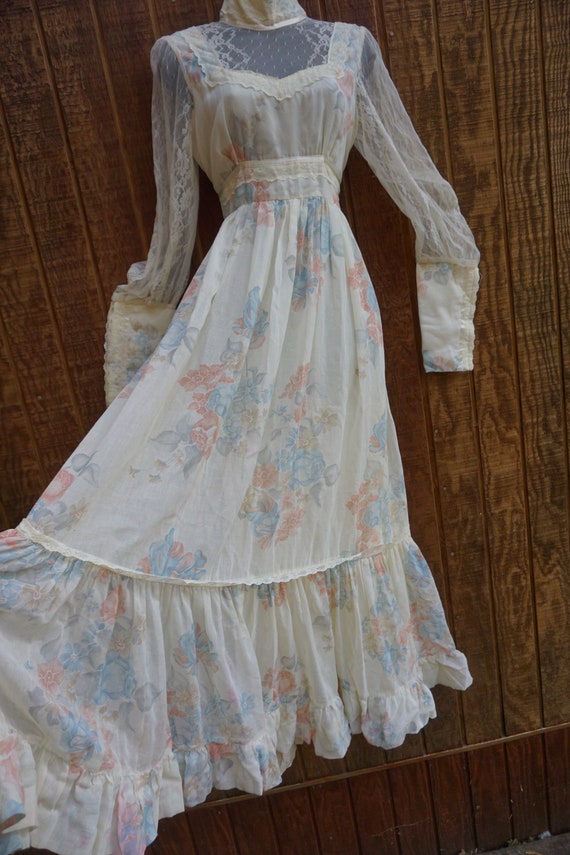 Gunne sax size 13 large prairie lace maxi dress - image 2