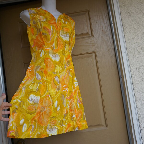 Vintage 1960s dress mid century size M Medium