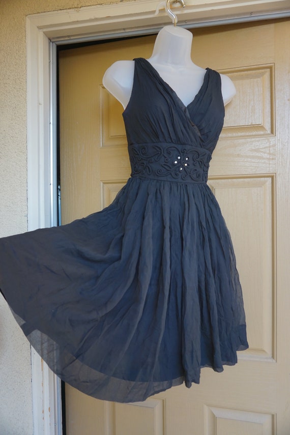 Vintage 1950s S Small dress 1950s mid century bac… - image 3