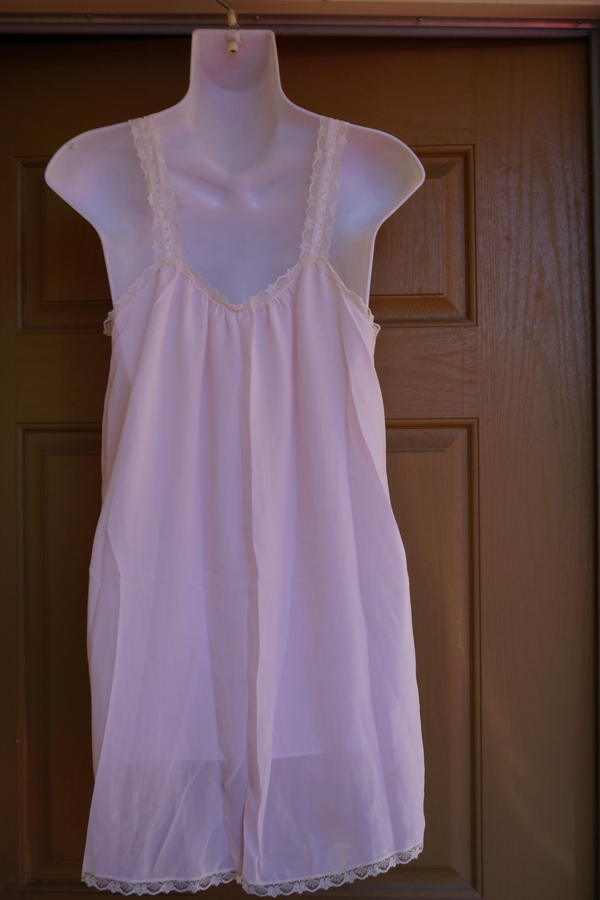 Vintage Pastel Pink and White Ultra Nightgown Romantic Lace - Etsy