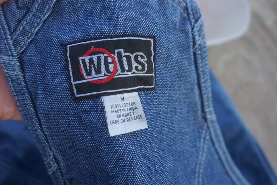 Vintage blue denim overalls by Webs size Medium - image 10