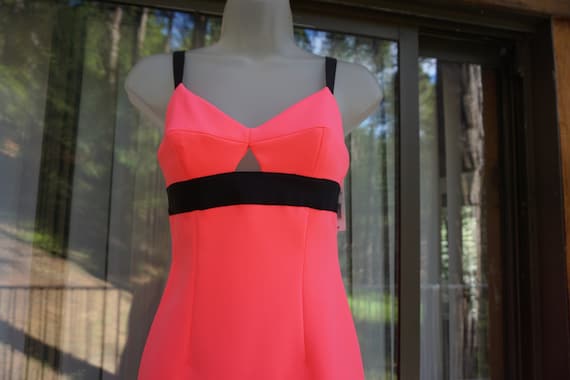 milly red and pink dress Liv Pleated Long Sleeve Mini Dress in Pink