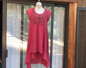 Free People sleeveless high low cut tank top size S small