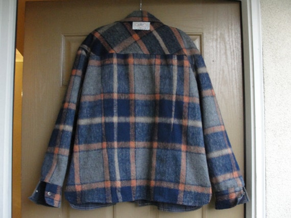 Reversible denim and plaid jacket coat mens size … - image 4