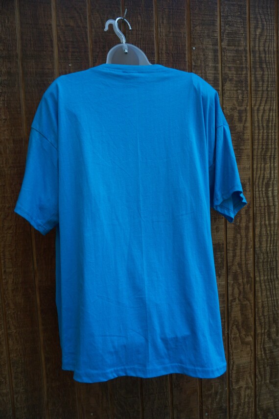 bird glitter blue Tshirt / T shirt puffy paint ma… - image 7