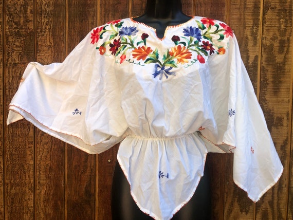 Peasant Hippie Boho Mexican Oaxacan Embroidered F… - image 2