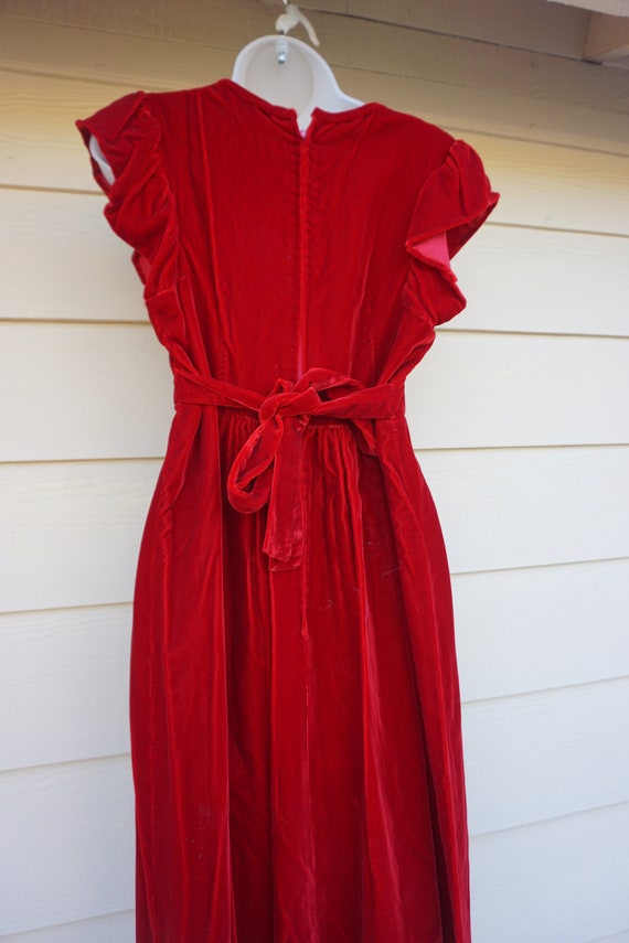 DAMAGED Velvet prairie dress maxi dress short sle… - image 8