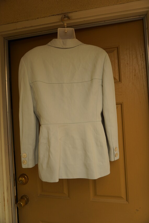 VALENTINO BOUTIQUE fitted jacket pastel blue four… - image 4