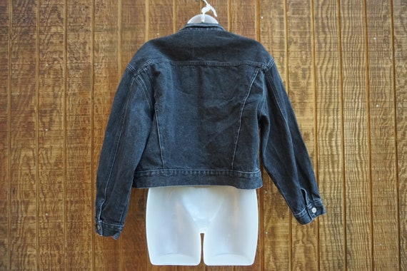 Vintage 80s 90s Guess denim jean jacket with tria… - image 7