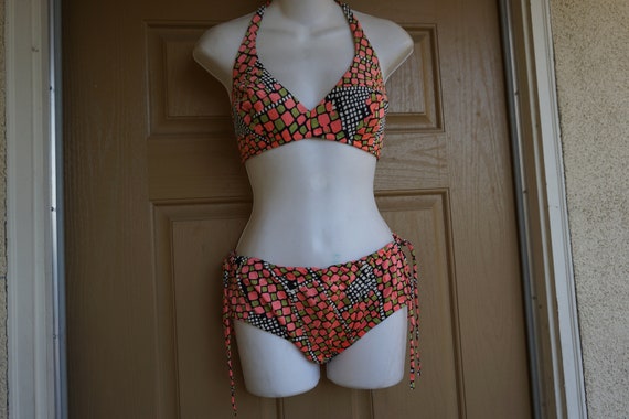 1960s or 70s two piece bathing suit bikini swim we
