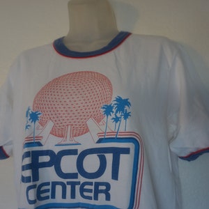Disney Epcot Center made in USA vintage ringer single stitch Tshirt  size Medium