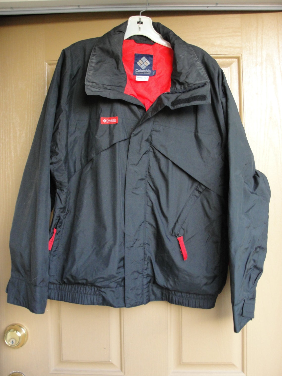 Vintage Columbia Windbreaker Jacket Mens Size M Medium 80s 90s Etsy