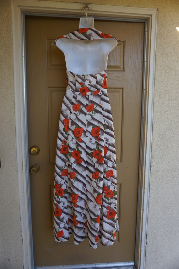 Vintage 1970s floral maxi dress 70s medium - image 9