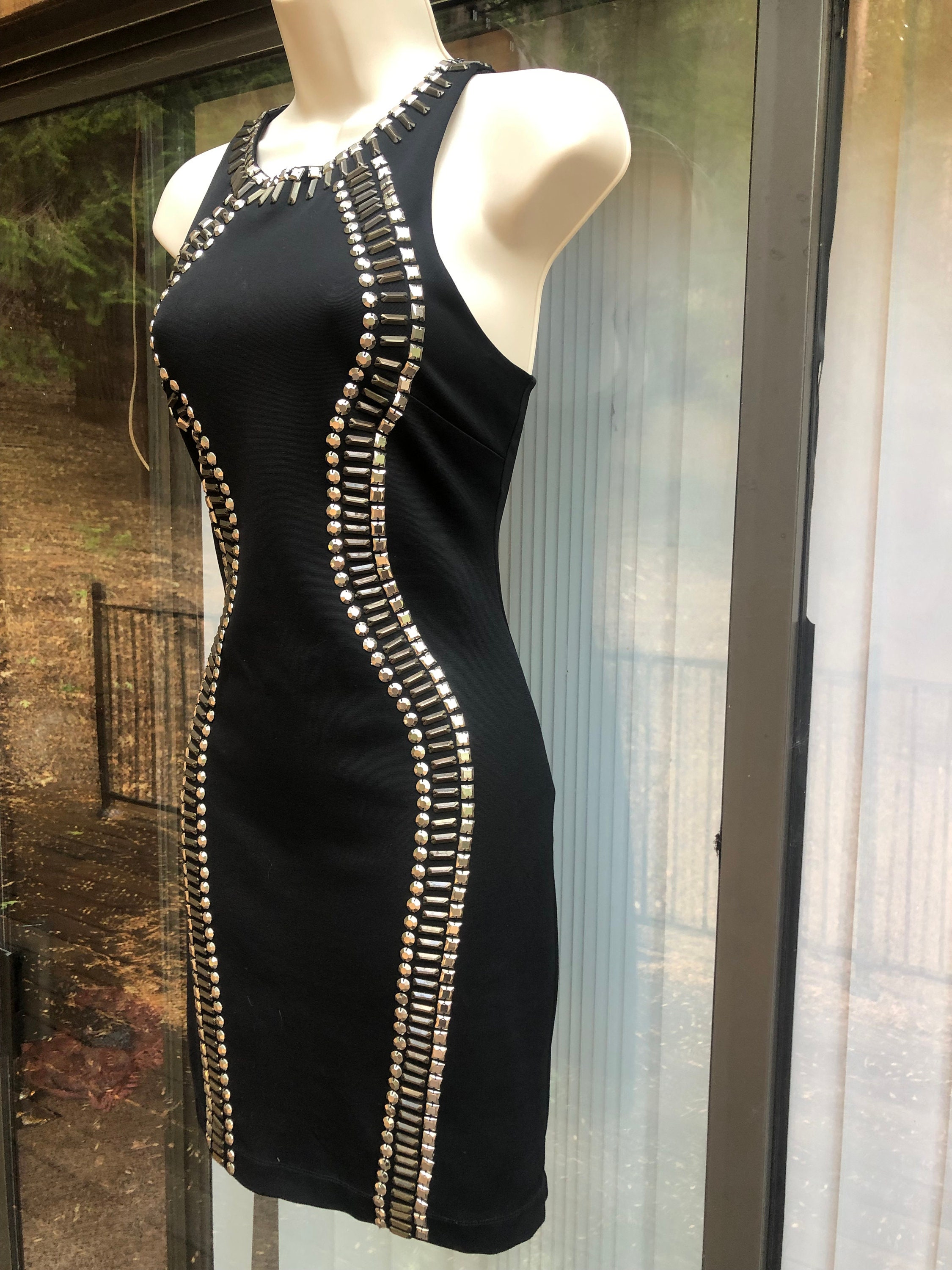 bebe black dress with gold Gustav Klimt Skinny Dress main image 1