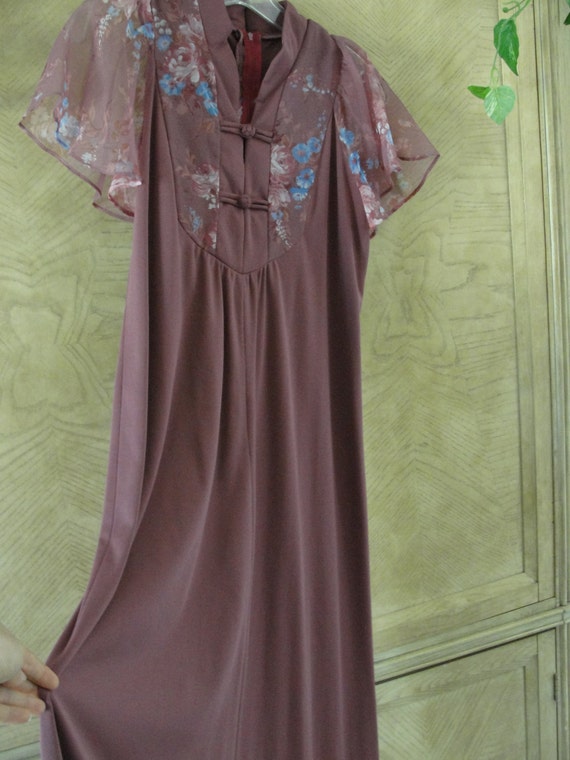 Vintage 1970s floral maxi dress 70s small medium … - image 3