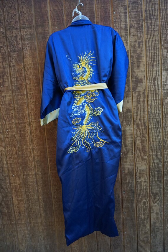 Reversible Dragon embroidered robe sixe XXL mens … - image 6