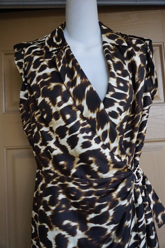 Saks Fifth Avenue Cheetah Cat print dress Medium … - image 3