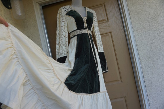 Gunne sax prairie dress corset laces at bust long… - image 1