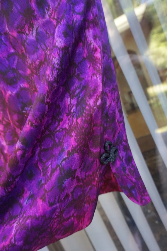 Cheongsam Asian inspired purple dress small or XS - image 5