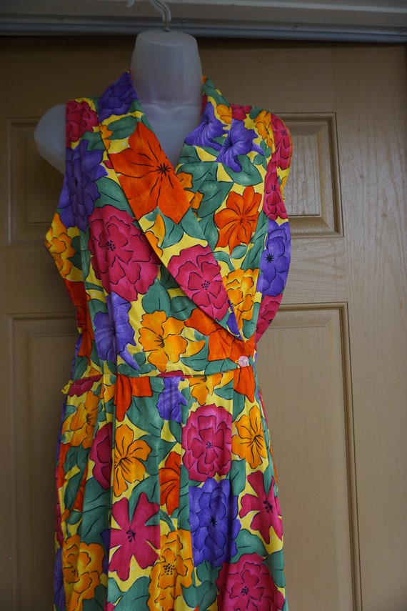 Romper Vintage 90s Size 10 shorts 1990s summer fl… - image 4