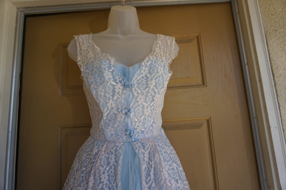 Vintage 1940s 1950s tulle prom dress by Lorie Deb… - image 3