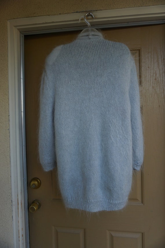 vintage gray wool mohair jacket coat estimated si… - image 6