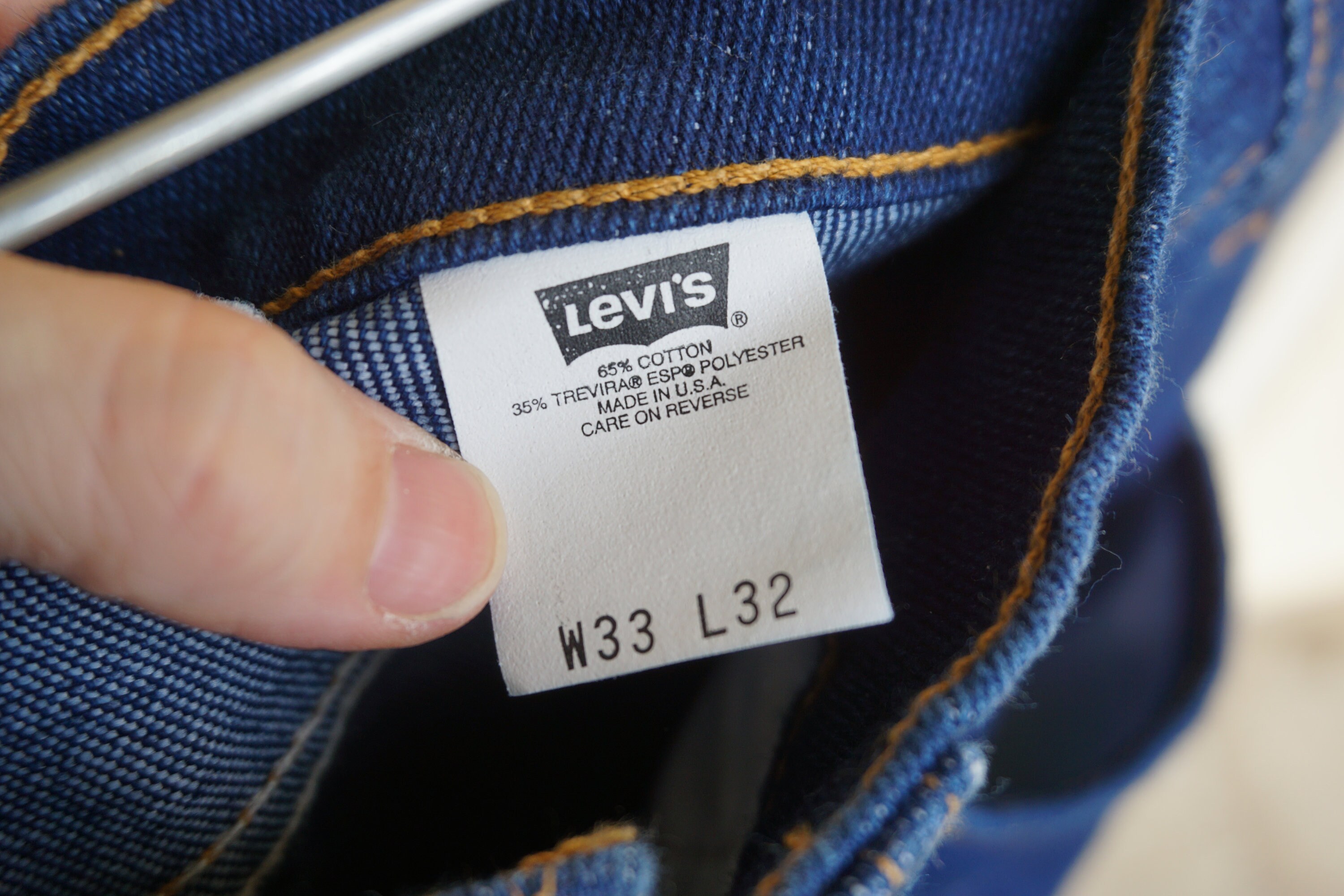 Made in USA Orange tab Levi's denim jeans 517 W33 X L32 | Etsy