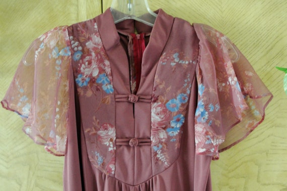 Vintage 1970s floral maxi dress 70s small medium … - image 1