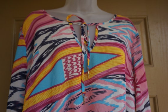 bebe sheer split back and split long sleeve top s… - image 2