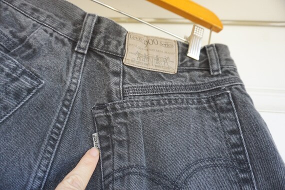 RARE zippered ankle Levis ultra high waisted gray… - image 9