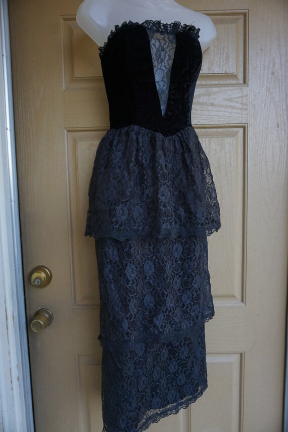 Gunne sax size 5 small  strapless party dress 80s… - image 4