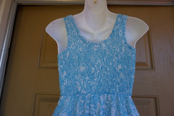 Vintage 70s Jody T blue and white floral size 11 … - image 6